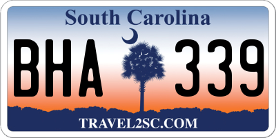 SC license plate BHA339