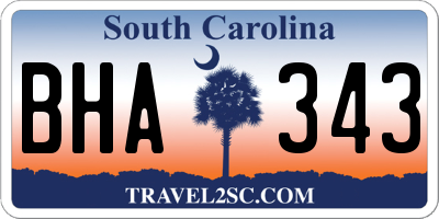 SC license plate BHA343