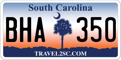 SC license plate BHA350