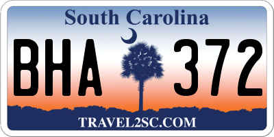SC license plate BHA372