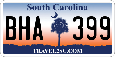 SC license plate BHA399