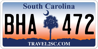 SC license plate BHA472