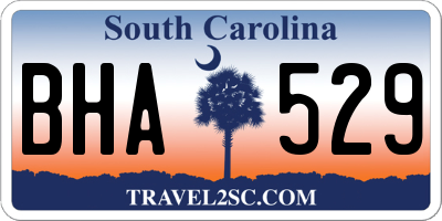 SC license plate BHA529