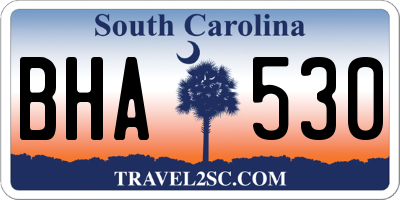 SC license plate BHA530