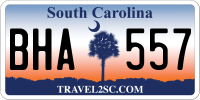SC license plate BHA557