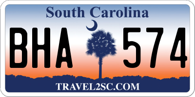 SC license plate BHA574