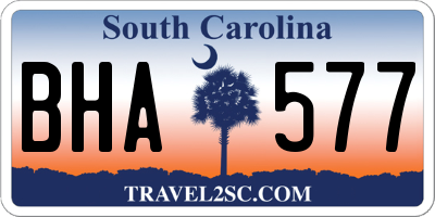 SC license plate BHA577
