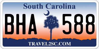 SC license plate BHA588