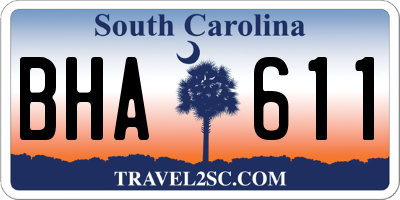 SC license plate BHA611