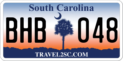 SC license plate BHB048