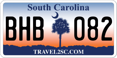 SC license plate BHB082