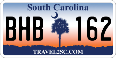 SC license plate BHB162