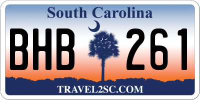 SC license plate BHB261