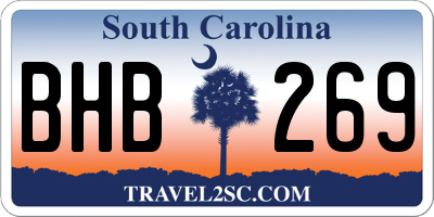 SC license plate BHB269