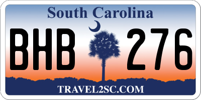 SC license plate BHB276