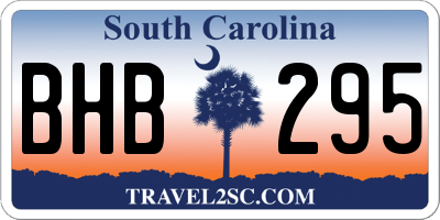 SC license plate BHB295