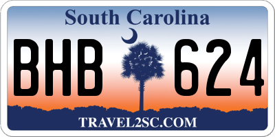 SC license plate BHB624