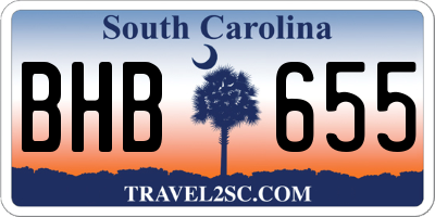 SC license plate BHB655
