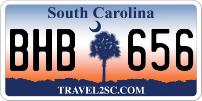 SC license plate BHB656