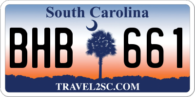 SC license plate BHB661