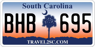 SC license plate BHB695