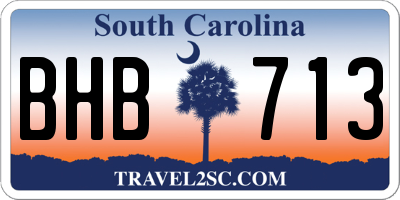 SC license plate BHB713