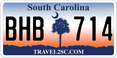 SC license plate BHB714