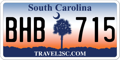 SC license plate BHB715