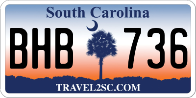 SC license plate BHB736