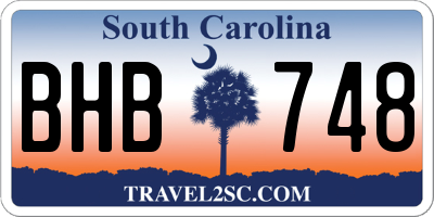 SC license plate BHB748