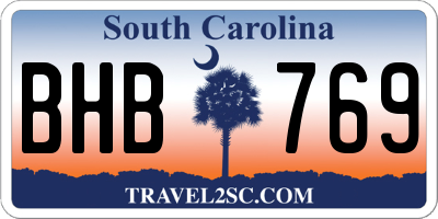 SC license plate BHB769