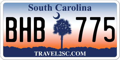 SC license plate BHB775