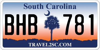 SC license plate BHB781