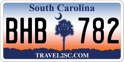 SC license plate BHB782
