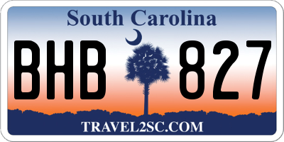 SC license plate BHB827