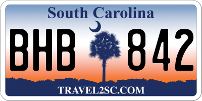 SC license plate BHB842