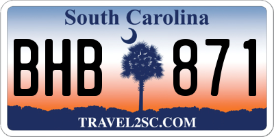 SC license plate BHB871