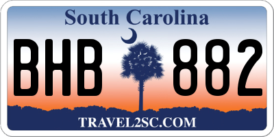 SC license plate BHB882
