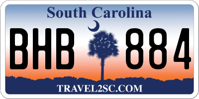 SC license plate BHB884