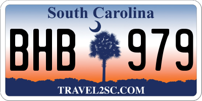 SC license plate BHB979