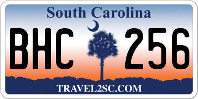 SC license plate BHC256