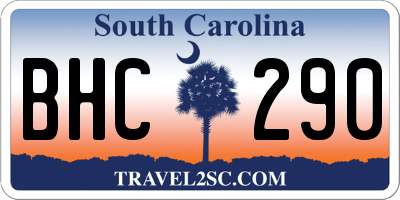 SC license plate BHC290