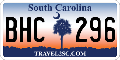 SC license plate BHC296