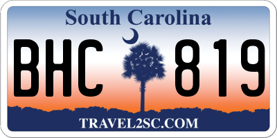 SC license plate BHC819