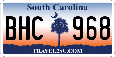SC license plate BHC968