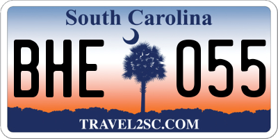 SC license plate BHE055