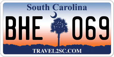 SC license plate BHE069
