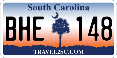 SC license plate BHE148