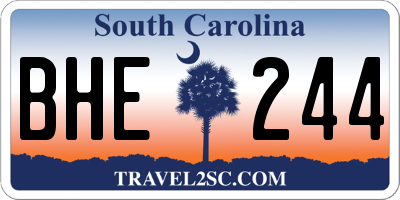 SC license plate BHE244