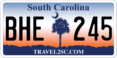 SC license plate BHE245